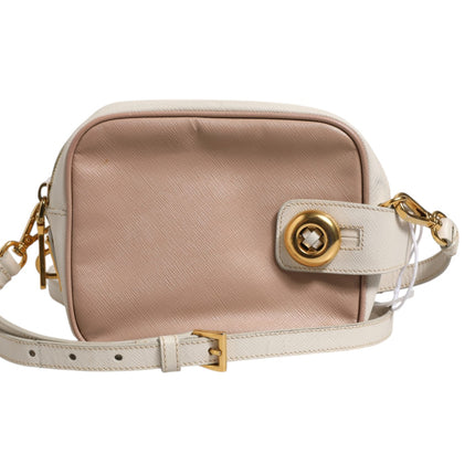 Prada Clay Gray Small Leather Shoulder Bag