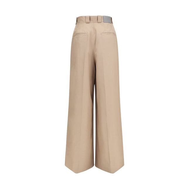 Balenciaga Beige Cotton Flared Pants