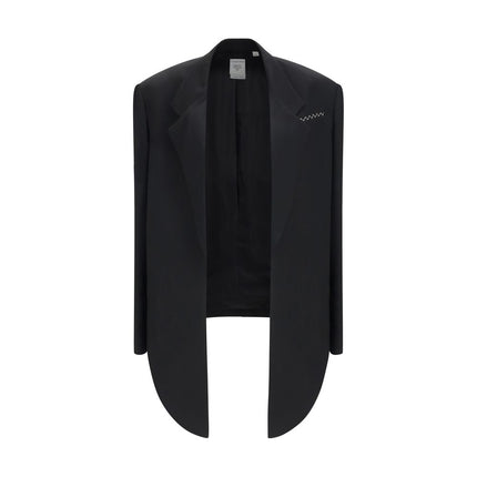 Calvin Klein Black Viscose Full-Length Jacket