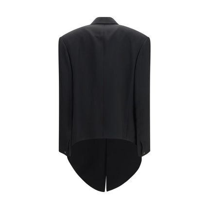 Calvin Klein Black Viscose Full-Length Jacket