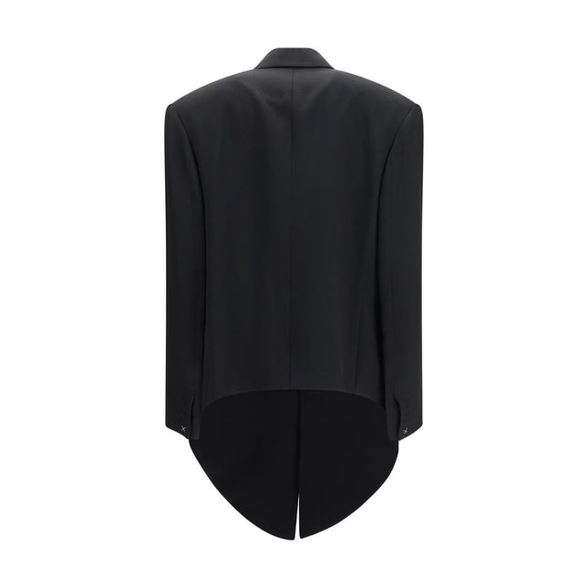 Calvin Klein Black Viscose Full-Length Jacket