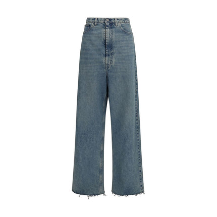 Maison Margiela Blue Cotton High-Waisted Jean