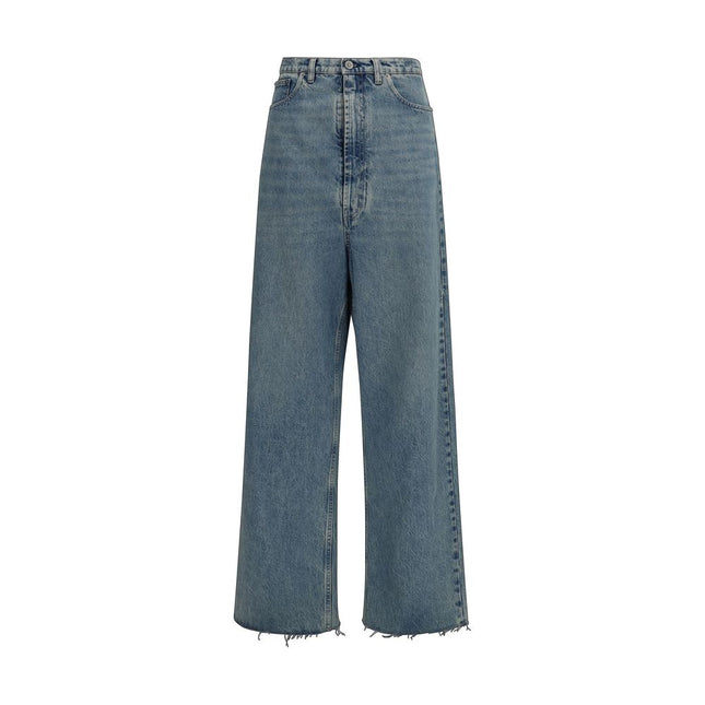 Maison Margiela Blue Cotton High-Waisted Jean