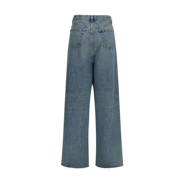 Maison Margiela Blue Cotton High-Waisted Jean
