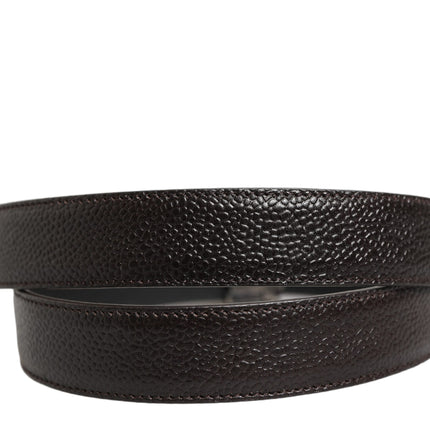 Dolce & Gabbana Brown Calf Leather Vintage Style Silver Buckle Belt