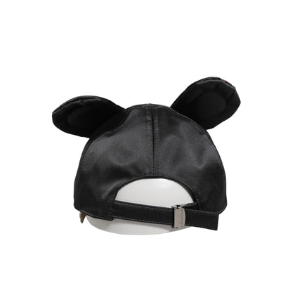 Dolce & Gabbana Men Black Velvet Animal Ears Baseball Cap Hat