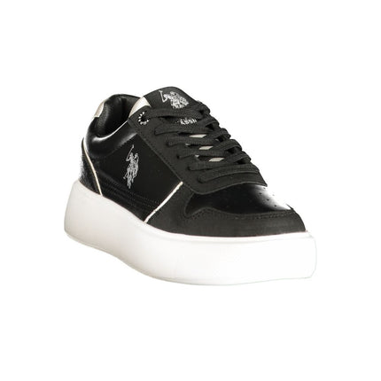 U.S. POLO ASSN. Black Polyurethane Women's Sneaker