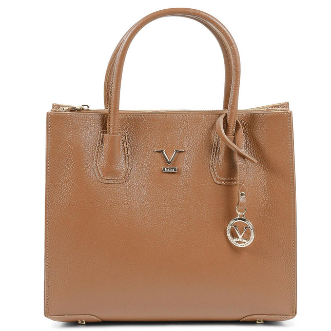 19V69 Italia Brown Leather Tote Bag