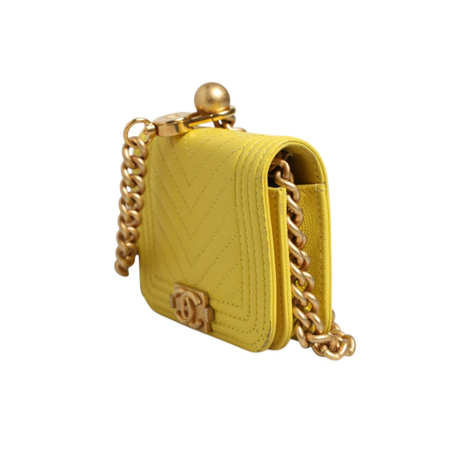 Chanel Crossbody Yellow Leather Bag