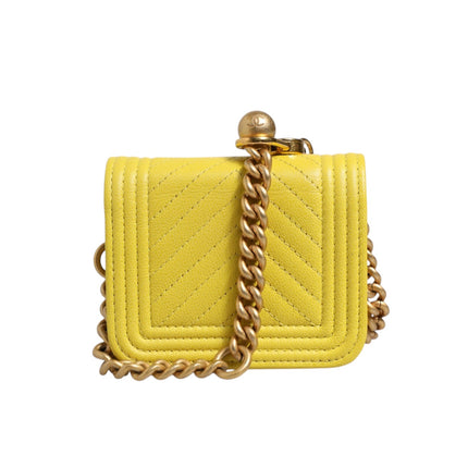 Chanel Crossbody Yellow Leather Bag