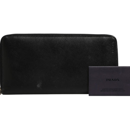 Prada Baltico Saffiano Leather Zip Travel Wallet