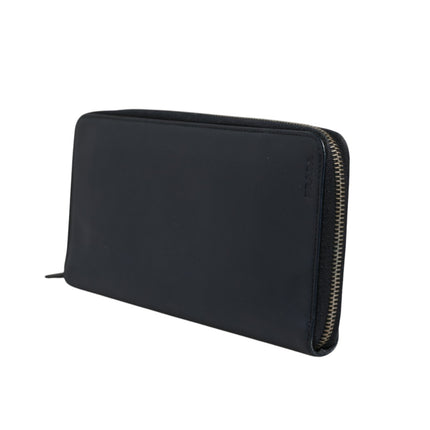 Prada Navy Oliver Embossed Leather Zip-Around Wallet