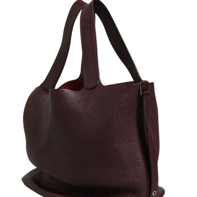 Hermès Picotin Taurillon Clemence Chocolate Handbag