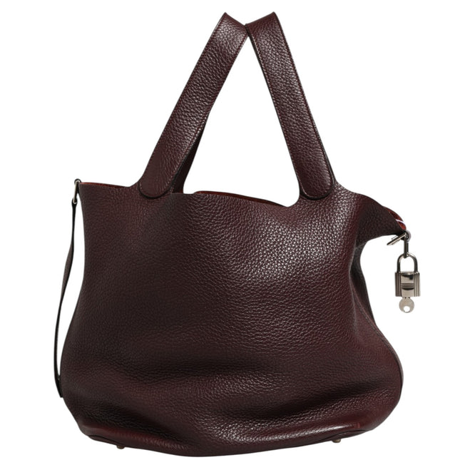 Hermès Picotin Taurillon Clemence Chocolate Handbag