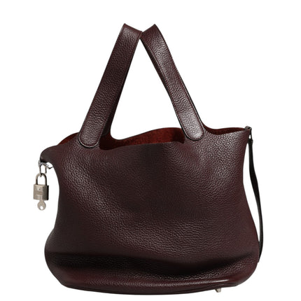 Hermès Picotin Taurillon Clemence Chocolate Handbag