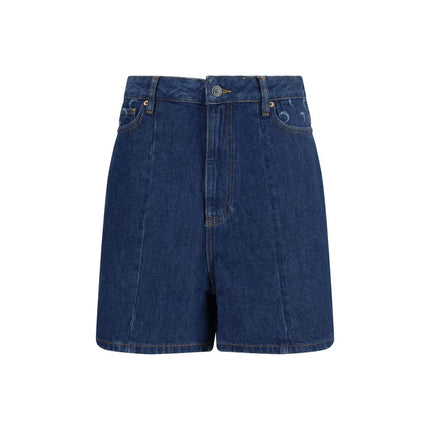 Marine Serre Blue Cotton Bermuda Shorts