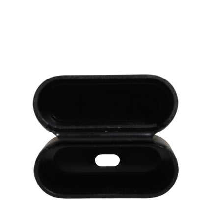 Dolce & Gabbana Case Black PVC Embossed Logo Flip Holder Women Airpods