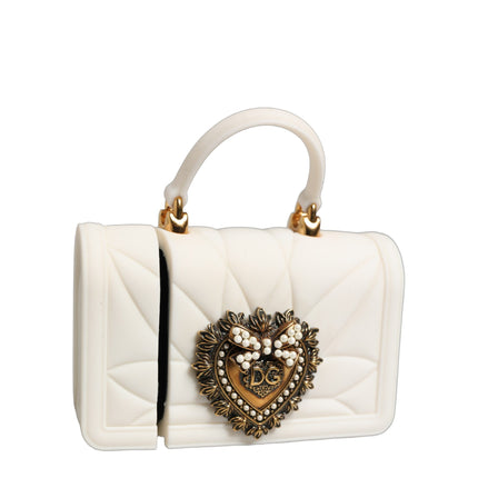 Dolce & Gabbana Case White Silicone Devotion Heart Cover Hand Bag Airpod