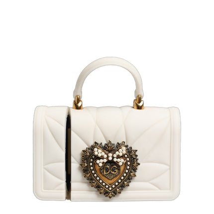 Dolce & Gabbana Case White Silicone Devotion Heart Cover Hand Bag Airpod