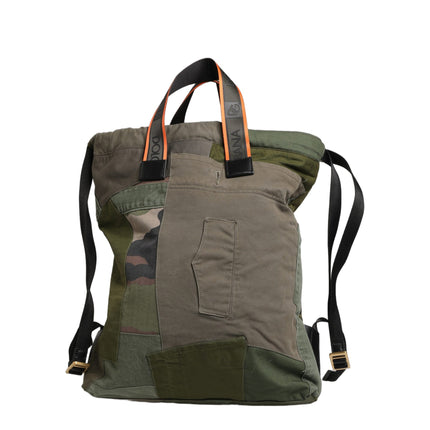Dolce & Gabbana Military Green Patchwork Rucksack Backpack Borse Men Bag