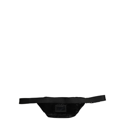 Dolce & Gabbana Black Nylon Brass Plate Bumbag Waist Fanny Pack Men Bag