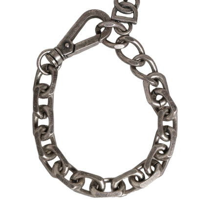Dolce & Gabbana Silver Tone Heavy Chain Link Signature DG Logo Bracelet