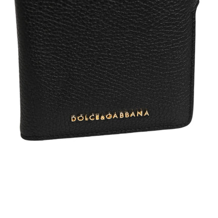 Dolce & Gabbana Case Flip Cover Black Calf Leather iPhone11 PRO Phone