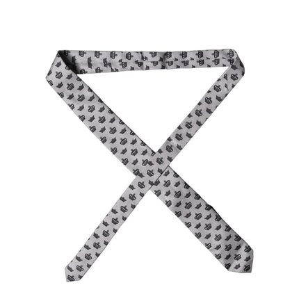 Dolce & Gabbana Gray Crown Fantasy Silk Adjustable Men Tied Necktie Tie