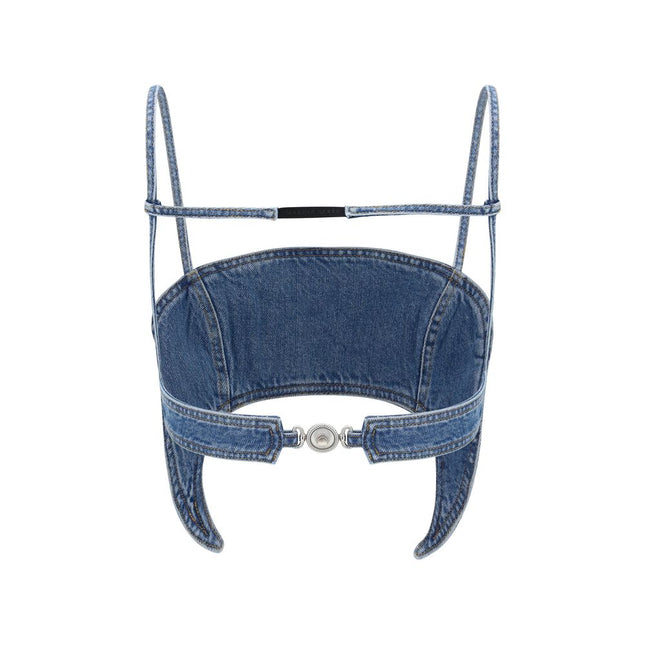 Marine Serre Blue Denim Shirt