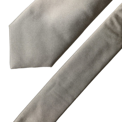 Dolce & Gabbana White Tattoo Floral Silk Adjustable Men Tied Necktie Tie