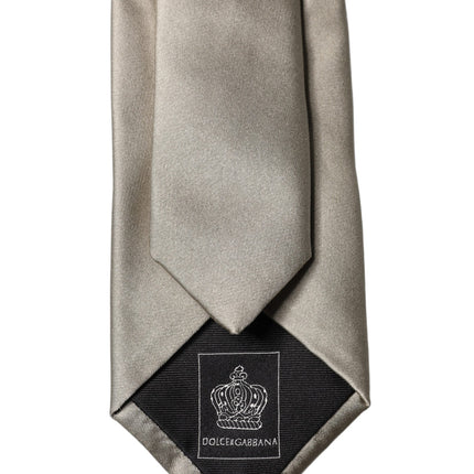 Dolce & Gabbana White Tattoo Floral Silk Adjustable Men Tied Necktie Tie