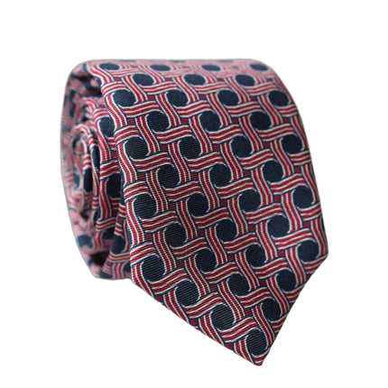 Dolce & Gabbana Multicolor Patterned Silk Adjustable Men Tied Necktie Tie
