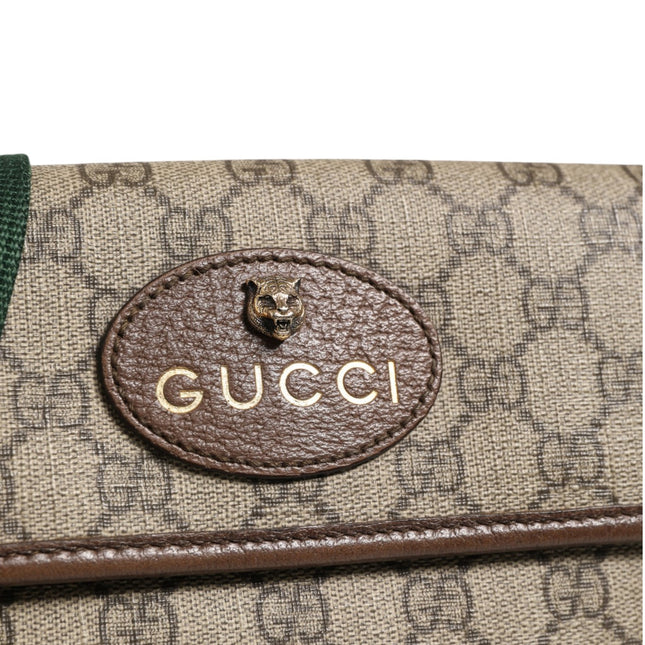 Gucci Supreme Monogram Neo Vintage Web Belt Bag Brown