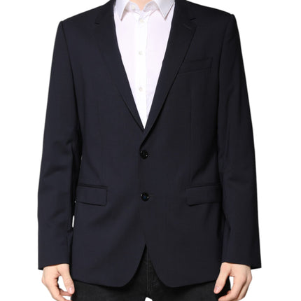 Dolce & Gabbana Blazer MARTINI Dark Blue Wool SingleBreasted Blazer