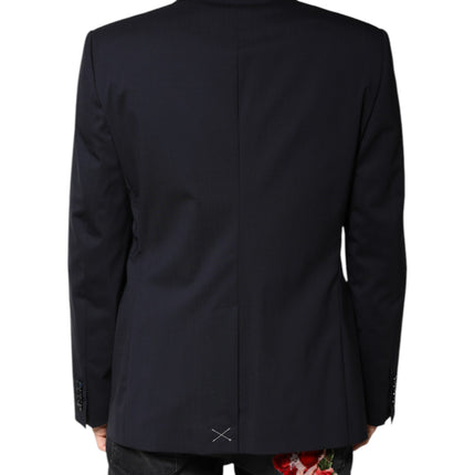 Dolce & Gabbana Blazer MARTINI Dark Blue Wool SingleBreasted Blazer