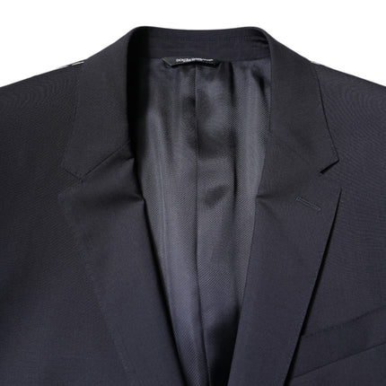 Dolce & Gabbana Blazer MARTINI Dark Blue Wool SingleBreasted Blazer