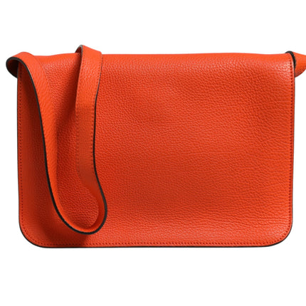 Gucci Jackie Soft Flap Shoulder Bag Leather Orange