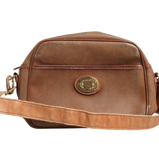 Burberry Brown and Gold Crossbody Bag