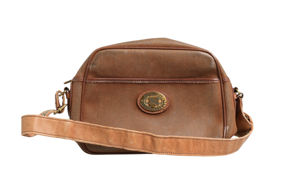 Burberry Brown and Gold Crossbody Bag