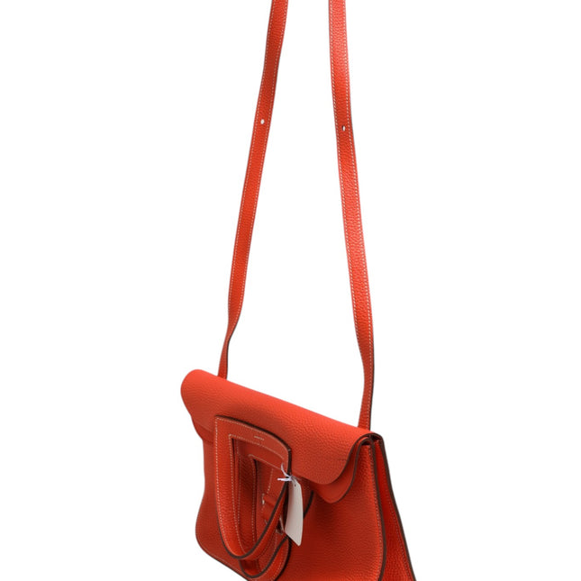 Hermès Rouge Casaque Clemence Halzan 31 Palladium Hardware