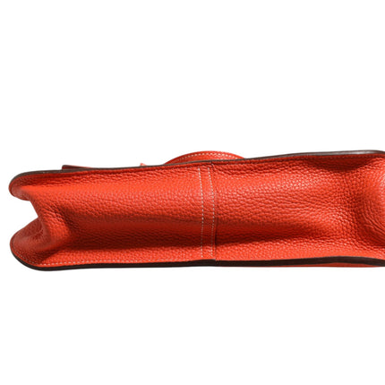 Hermès Rouge Casaque Clemence Halzan 31 Palladium Hardware