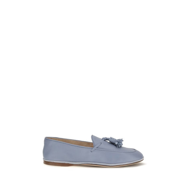 Fratelli Rossetti Blue Calf Leather Bos Taurus Slip-On Loafers