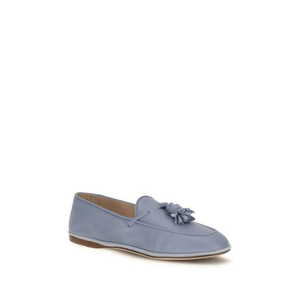 Fratelli Rossetti Blue Calf Leather Bos Taurus Slip-On Loafers