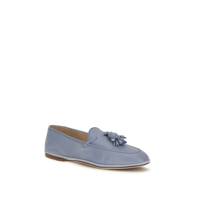Fratelli Rossetti Blue Calf Leather Bos Taurus Slip-On Loafers