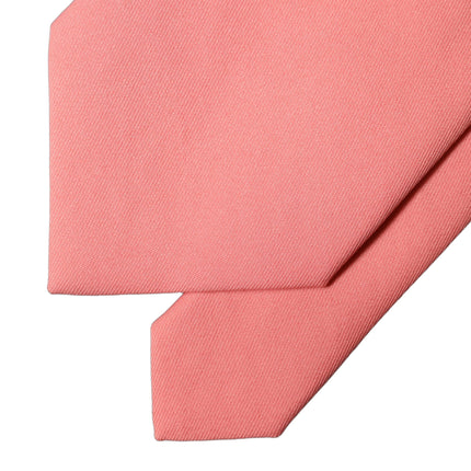 Dolce & Gabbana Coral Pink Polyester Adjustable Women Tied Necktie Tie