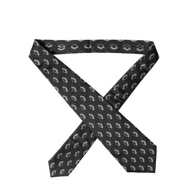 Dolce & Gabbana Black Patterned Silk Adjustable Women Tied Necktie Tie