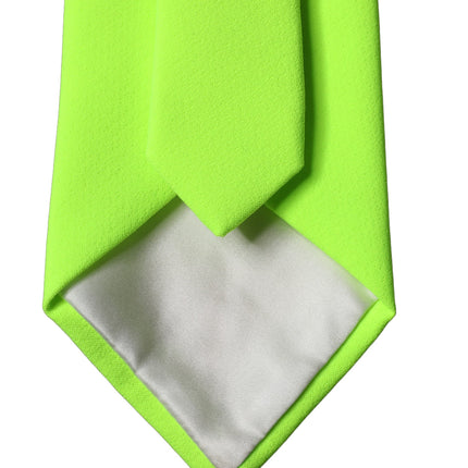 Dolce & Gabbana Neon Green Polyester Adjustable Women Tied Necktie Tie