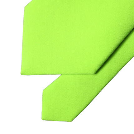 Dolce & Gabbana Neon Green Polyester Adjustable Women Tied Necktie Tie