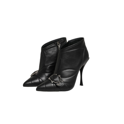 Dolce & Gabbana Black Devotion Quilted Buckled Boots Shoes