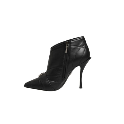 Dolce & Gabbana Black Devotion Quilted Buckled Boots Shoes